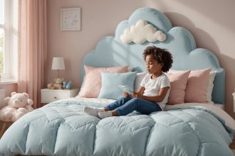 Enfant dormant paisiblement sur un oreiller adapté à sa taille