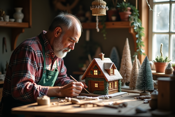 L’artisanat des maisonnettes de Noël : héritage et créativité