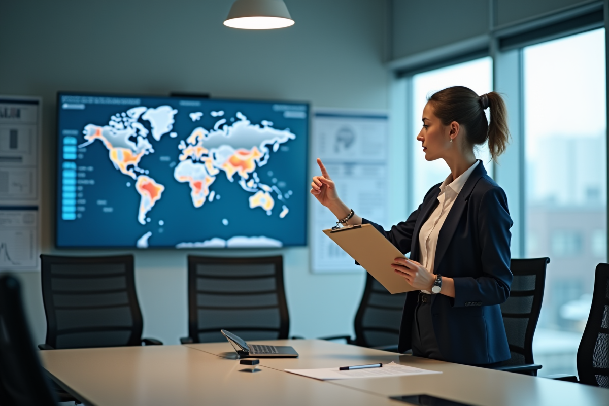 Responsable qualité analysant données filtration en bureau