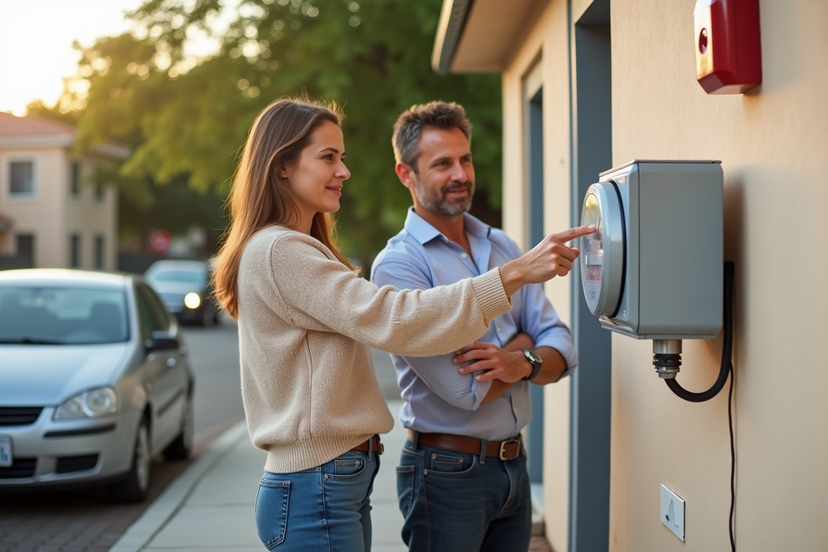 Propriétaire regardant l